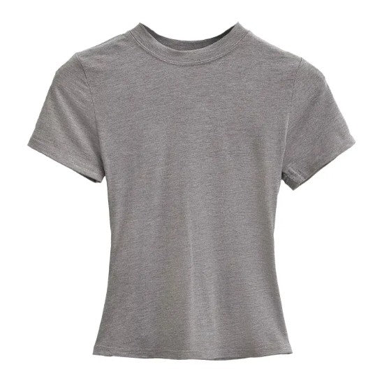 Solid Color Basic Style T-shirt